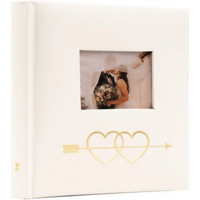 FANDY Fotoalbum 10x15 50 foto svatební 2Hearts 2 zlaté – Zboží Živě