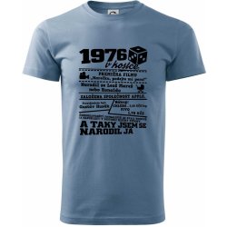 1976 v kostce klasické pánské triko denim