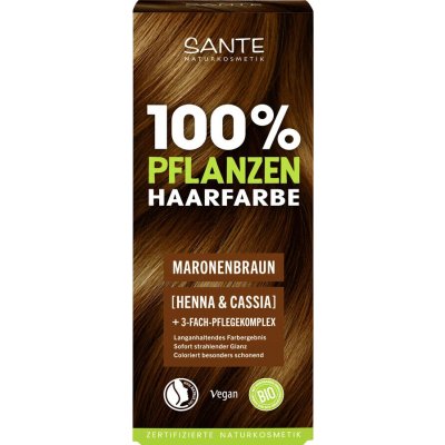 Sante rostlinná barva na vlasy kaštanově hnědá ECO VEGAN 100 g – Zboží Dáma