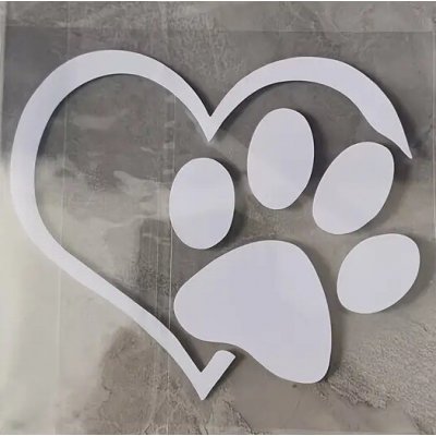 PES V AUTĚ - TLAPKA - Samolepka na auto – Hledejceny.cz