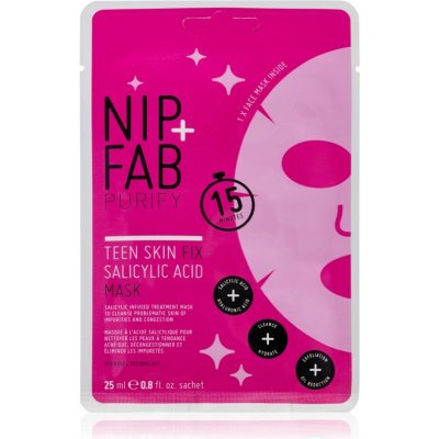 NIP + FAB Salicylic Fix Sheet Mask Plátýnková maska 25 ml – Zboží Mobilmania
