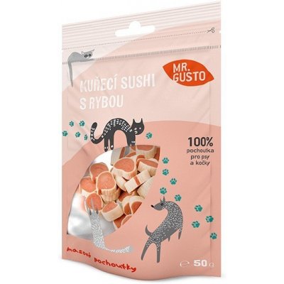 Mr. Gusto Kuřecí sushi s rybou 50 g – Zboží Dáma