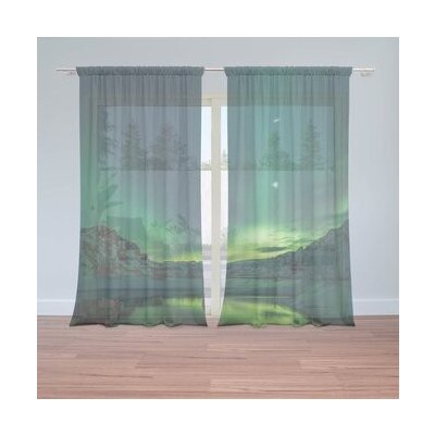 Sablio Záclony Zelená záře: 2ks 150x250cm – Hledejceny.cz