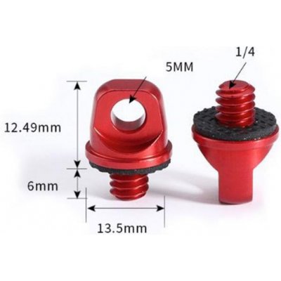 Stablecam 1/4palcový šroub a háček (Red) 1DJ6558 – Zboží Živě
