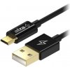 usb kabel AlzaPower APW-CBMU0040B Core USB-A to Micro USB, 0.5m, černý