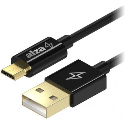 AlzaPower APW-CBMU0040B Core USB-A to Micro USB, 0.5m, černý – Zbozi.Blesk.cz