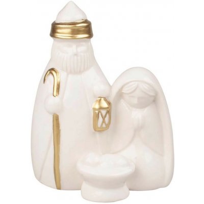 Anděl Přerov Svatá rodina porcelánová se zlatým dekorem 9 x 12 x 6 cm – Hledejceny.cz