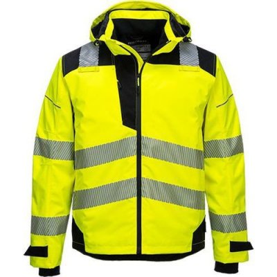 Portwest Reflexní nepromokavá bunda PW3 Hi-Vis černá/žlutá 88331 – Sleviste.cz