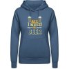 Dámská mikina s potiskem AWDis Hoodie mikina Vše, co potřebuji, je pivo Letecká modrá