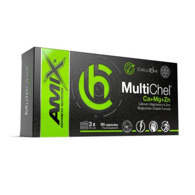 Amix ChelaZone MultiChel Calcium + Magnesium + Zinc 90 kapslí – Hledejceny.cz