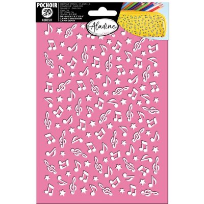 Aladine Silikonová samolepicí šablona Aladine 3D Noty – Zboží Dáma