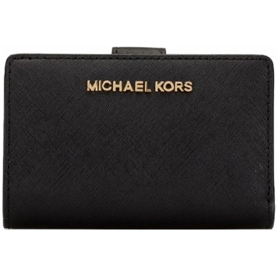 Michael Kors kožená bifold silver černá – Zboží Dáma