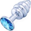 Anální kolík Sensual Anální kolík kovový s krystalem 7,7 stříbrná