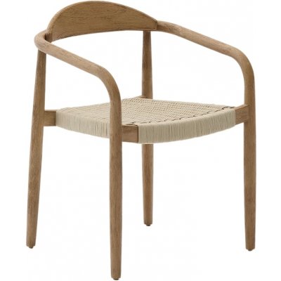 Kave Home Nina Dřevěná s béžovým výpletem – Zboží Dáma