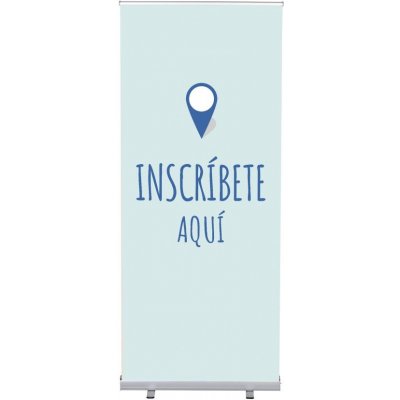 Jansen Display Set Roll-baneru Budget s vytištěným motivem, Přihlášení, modrý, španělsky, 870 x 2080 mm – Hledejceny.cz