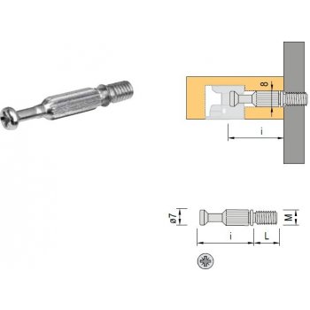 Spojovací šroub TE03 k excentru M6x34 mm