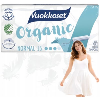 Vuokkoset Organické tampony normal 16 ks – Hledejceny.cz