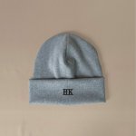 Dámská čepice s monogramy Černá Šedá – Hledejceny.cz
