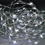 Solight vánoční řetěz stříbrný 100x mini LED 10m 3 x AA studené světlo – Hledejceny.cz