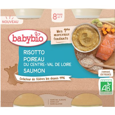 Babybio Bio rizoto s pórkem, máslovou dýní a lososem 2 x 200 g – Hledejceny.cz