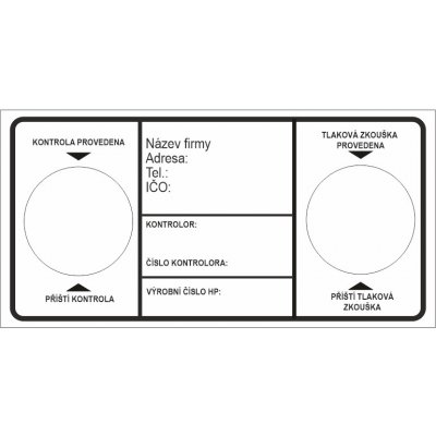Kontrolní štítek HP samolepící vinylová fólie 100 x 50 mm bílá – Zboží Dáma