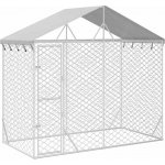 vidaXL Venkovní psí kotec se střechou stříbrný 300 x 150 x 250 cm – Hledejceny.cz