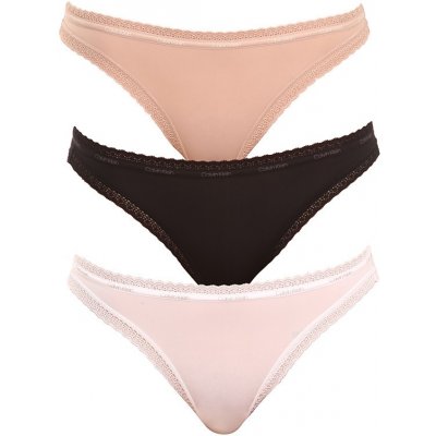 Calvin Klein 3PACK dámské kalhotky vícebarevné QD3804E-FIY