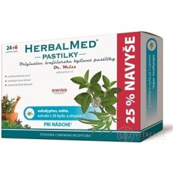 HerbalMed Dr.Weiss Eukalyptus-máta 24+6 pastilek