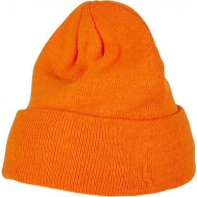 Build Your Brand pánská čepice Heavy Knit beanie s ohrnovacím lemem Oranžová BY001 – Hledejceny.cz