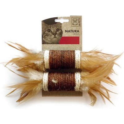 M-Pets Natura válečky s pírky 24 x 4,5 cm – Zboží Dáma