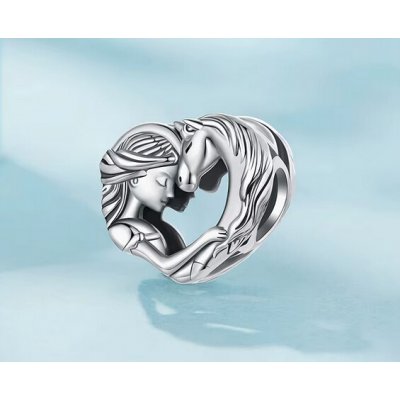 Prosperk Korálek na náramek dívka a kůň S1606 – Zboží Dáma