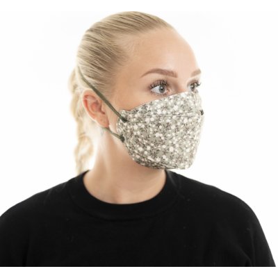 Balerina Czech Zdravotnický nanorespirátor FFP2 PFHM931 FISH TYPE Grey flowers – Zboží Mobilmania