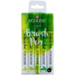 Royal Talens 11509906 Ecoline brushpen set sada štětečkových akvarelových popisovačů green 5 ks – Hledejceny.cz