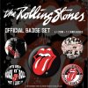 Odznáček CurePink placky The Rolling Stones 5 kusů 2,5 cm 3,8 cm