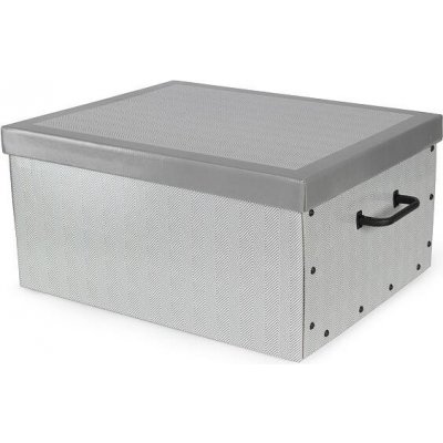 Skládací úložná krabice - karton box Compactor Boston 50 x 40 x 25 cm, šedá – Zboží Mobilmania