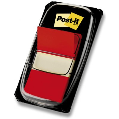 3M Post-it - popisovatelná záložka - 25,4×43,2 mm, 50 ks, červená – Zboží Dáma