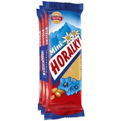 Sedita Horalky Mini oplatky s arašídovou krémovou náplní v kakaové polevě 27 g – Zbozi.Blesk.cz