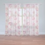 Sablio Záclony Růžové hvězdy: 2ks 150x250cm – Hledejceny.cz