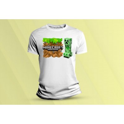 Sandratex dětské bavlněné tričko Minecraft 1., bílá