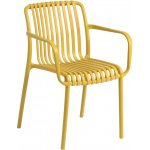 Kave Home Hořčicově žlutá plastová zahradní židle LaForma Isabellini – Sleviste.cz