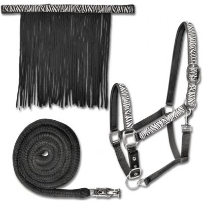 Waldhausen Set ohlávka a třásně Zebra – Zboží Mobilmania