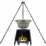 Kessel kotlík na guláš železo 10 l trojnožka 1,2 m na kotlík chránič plamene 37 cm přenosné ohniště 36 cm – Sleviste.cz