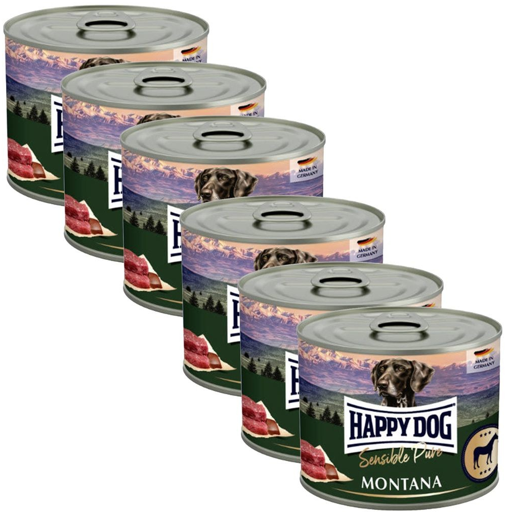 Happy Dog Pferd Pur Montana koňská 6 x 200 g