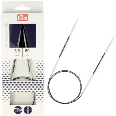 Kruhové ergonomické jehlice Prym 80 cm 3,5 mm – Hledejceny.cz