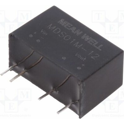 MEAN WELL MDS01M-12 Měnič: DC/DC; 1W; Uvst: 10,8÷13,2VDC; Uvýst: 12VDC; Ivýst: 84mA; SIP7 – Hledejceny.cz