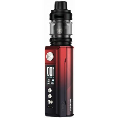 VooPoo DRAG M100S 100W Grip 5,5 ml Full Kit Red and Black 0 mAh 1 ks – Hledejceny.cz