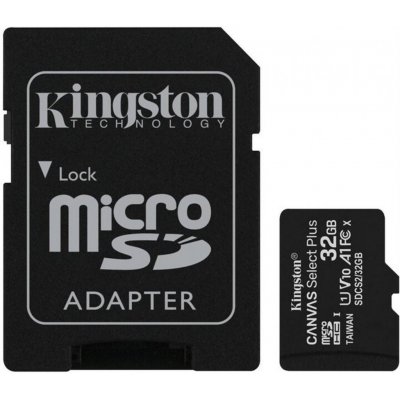 Kingston Paměťová karta microSDHC 32GB UHS-I U1 SDCS/32GB Canvas Select Plus