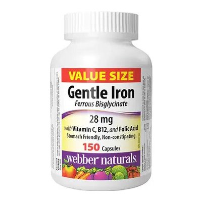 Webber Naturals Gentle Iron 28 mg 150 kapslí – Hledejceny.cz