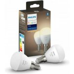 Philips Hue LED White Bluetooth žárovka E14 kapka set 2ks 8719514356771 2x5,7W 2x470lm 2700K P45 IP20 – Hledejceny.cz