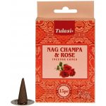 Tulasi Nag Champa Rose indické vonné františky 15 ks – Zboží Dáma